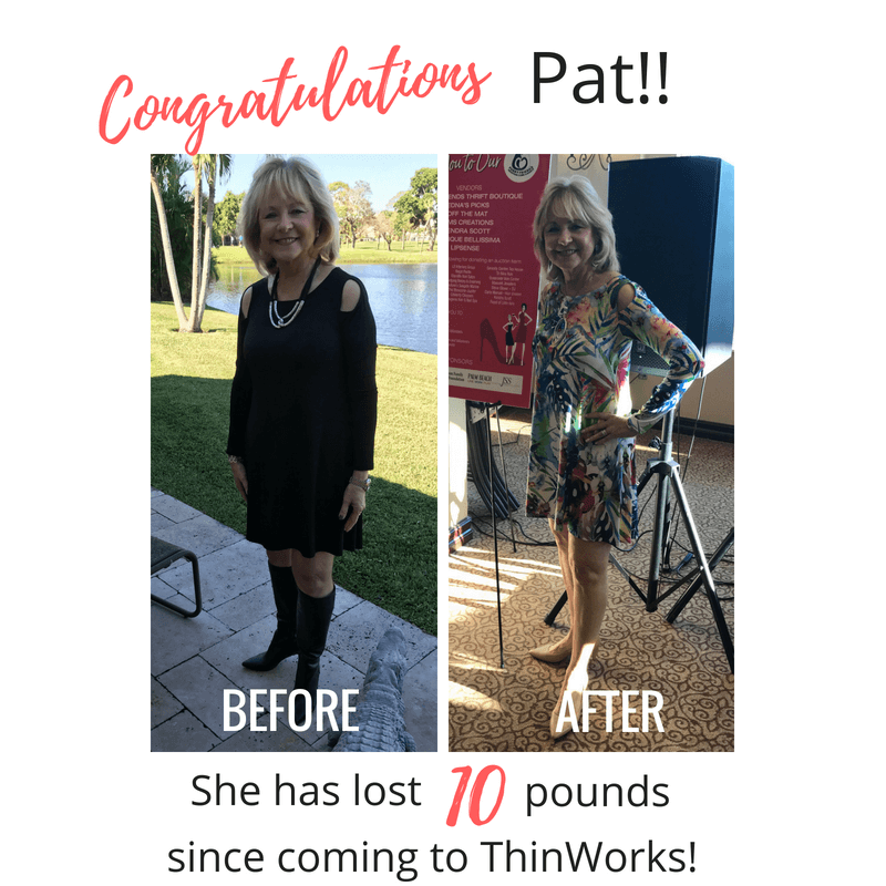 Pat's amazing weight loss before and after photo.